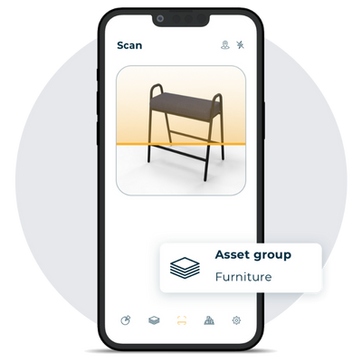 Scannen eines Inventars via App