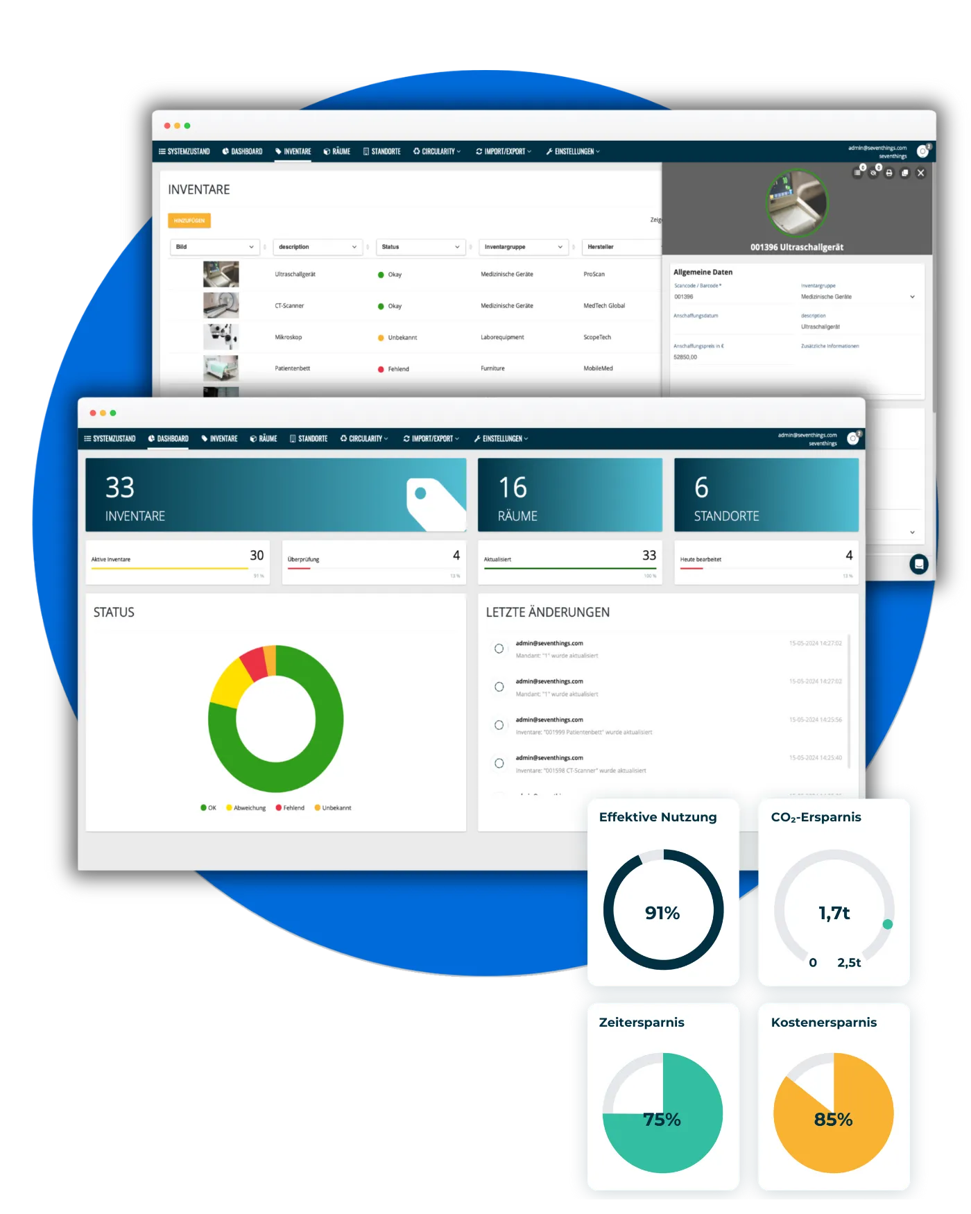 Inventar Manager Feature Übersicht